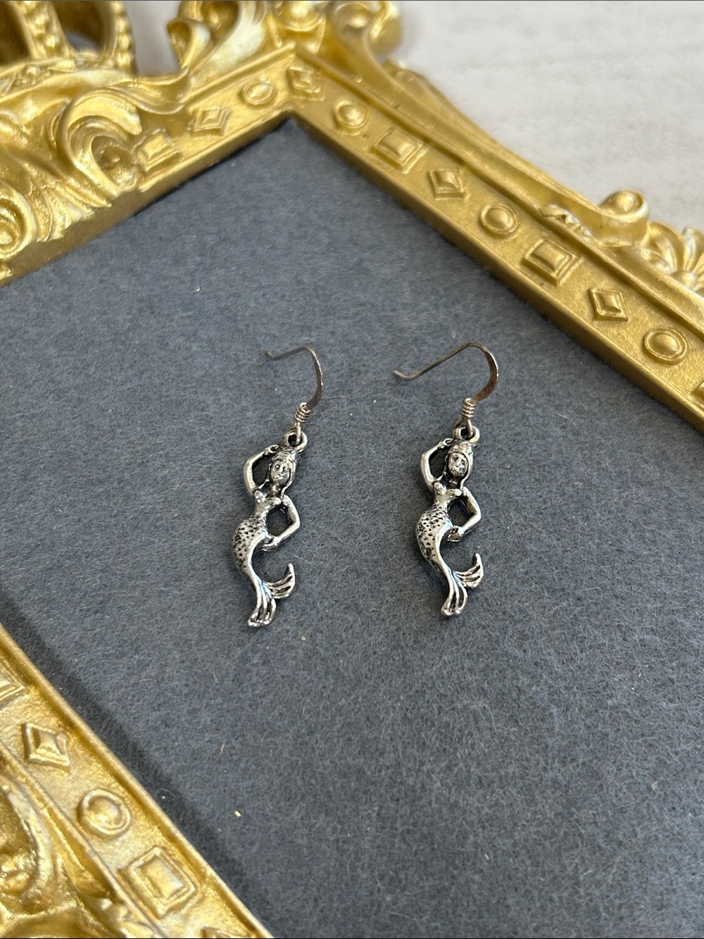 925 Sterling Silver Mermaid Dangle Earrings - Women Jewelry
